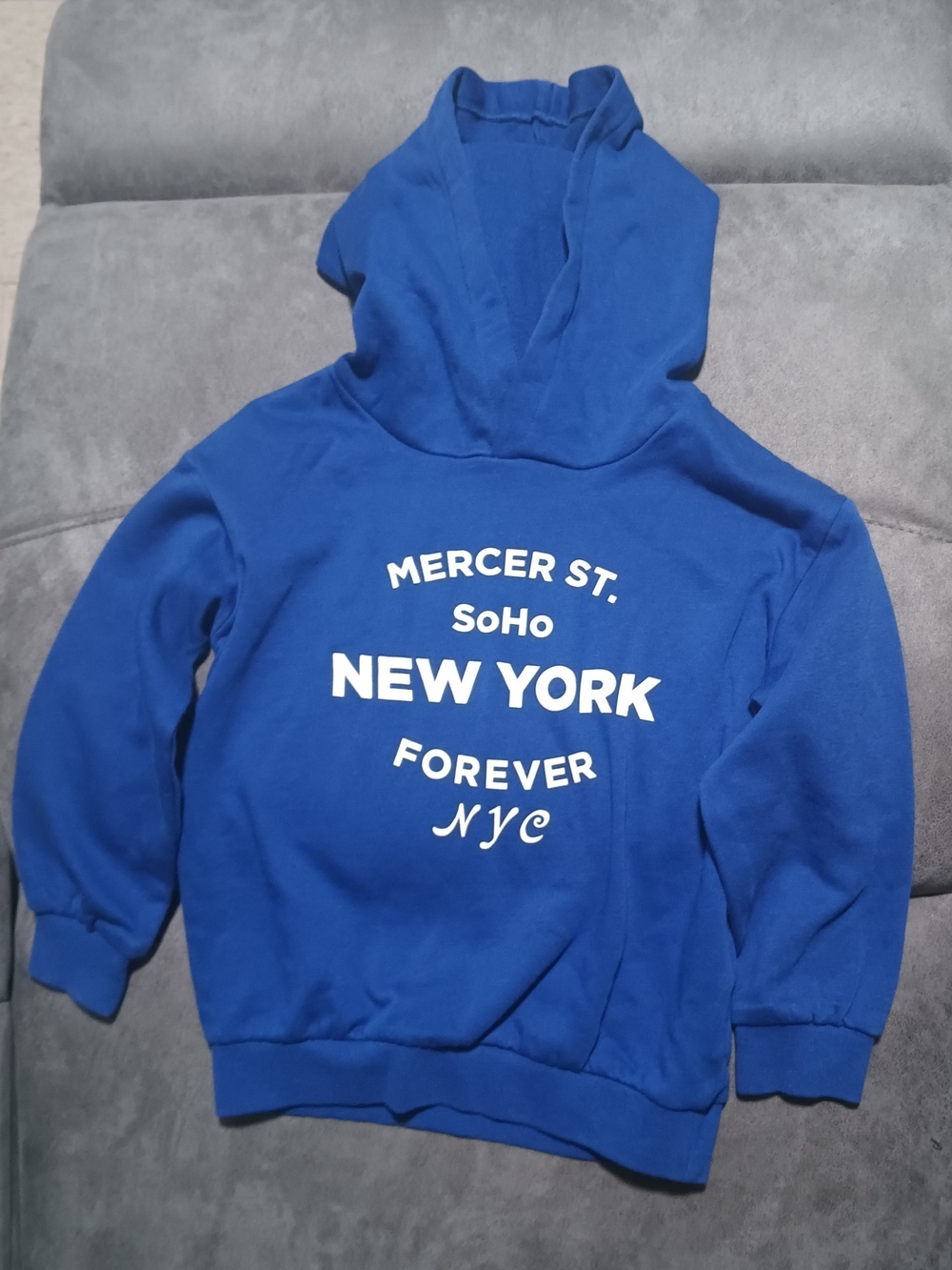 H&M Royal Blue Kids Hoodie with 'New York' Graphic Size:5/6